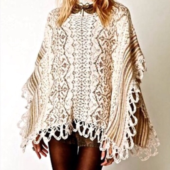 Free People Sweaters - Free People Brown Poncho